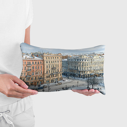 Подушка-антистресс Зимняя улица Питера / 3D-принт – фото 3