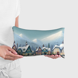 Подушка-антистресс Новогодние дома, цвет: 3D-принт — фото 2
