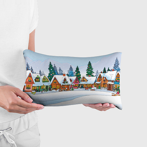 Подушка-антистресс Новогодник дворик / 3D-принт – фото 3