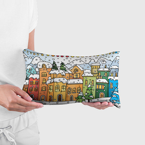 Подушка-антистресс Новогодний снегопад / 3D-принт – фото 3