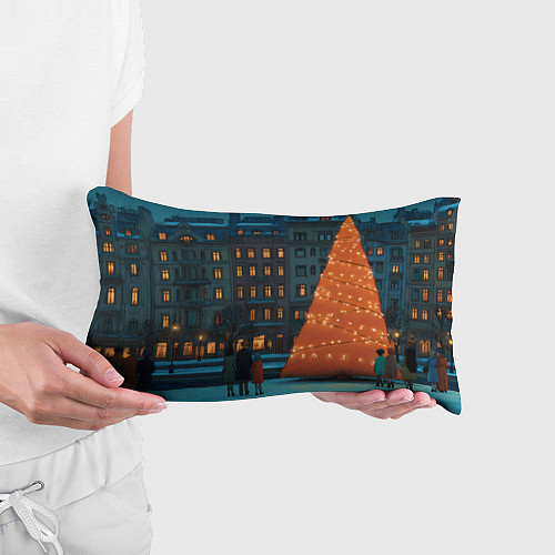 Подушка-антистресс Городская светящаяся елка / 3D-принт – фото 3