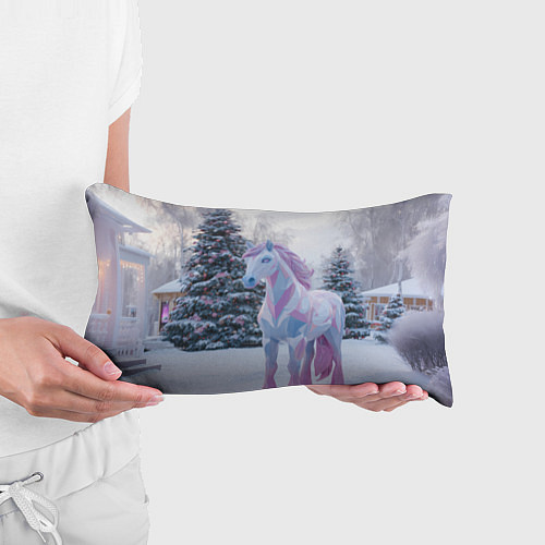 Подушка-антистресс Геометрическая новогодняя лошадка / 3D-принт – фото 3