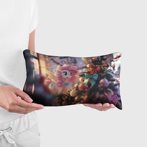 Подушка-антистресс Милая новогодняя лошадка с крыльями / 3D-принт – фото 3