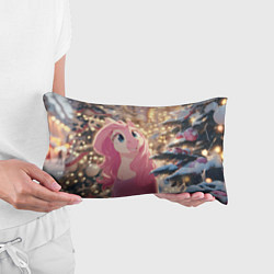 Подушка-антистресс Удивленная лошадка - Новый год, цвет: 3D-принт — фото 2