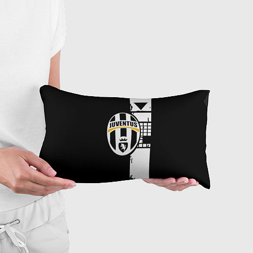 Подушка-антистресс Ювентус геометрия белая / 3D-принт – фото 3