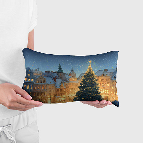 Подушка-антистресс Новый год в старом городе / 3D-принт – фото 3