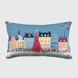 Подушка-антистресс Новогоднее гуляние у красной елки, цвет: 3D-принт