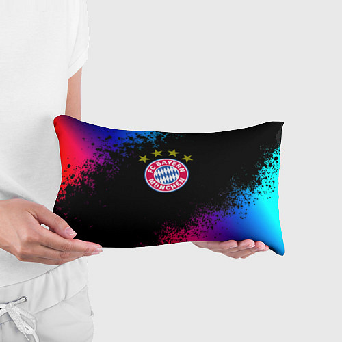 Подушка-антистресс Бавария Мюнхен краски неон градиент / 3D-принт – фото 3