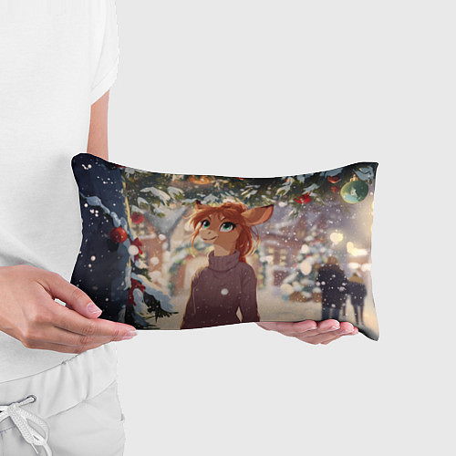 Подушка-антистресс Новогодняя аниме лошадка / 3D-принт – фото 3