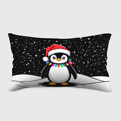 Подушка-антистресс Пингвин в шапке Санты, цвет: 3D-принт