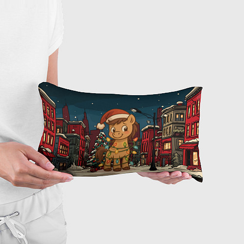 Подушка-антистресс Лошадка в новогодней гирлянде / 3D-принт – фото 3