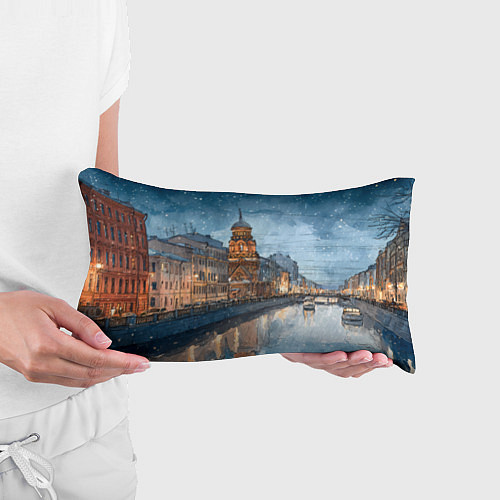 Подушка-антистресс Санкт-Петербург зимний город / 3D-принт – фото 3