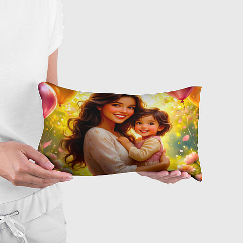 Подушка-антистресс Мама и дочка: мгновение счастья / 3D-принт – фото 3