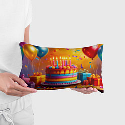Подушка-антистресс Радуга праздничного торта, цвет: 3D-принт — фото 2