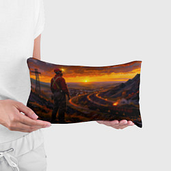 Подушка-антистресс Шахтёр на закате, цвет: 3D-принт — фото 2
