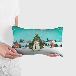 Подушка-антистресс Снеговик - Новогодний Зож, цвет: 3D-принт — фото 2