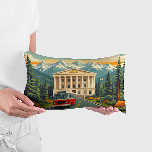 Подушка-антистресс Классика у подножия гор / 3D-принт – фото 3