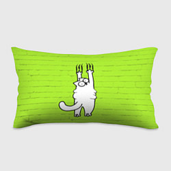 Подушка-антистресс Кот Симон на стене, цвет: 3D-принт