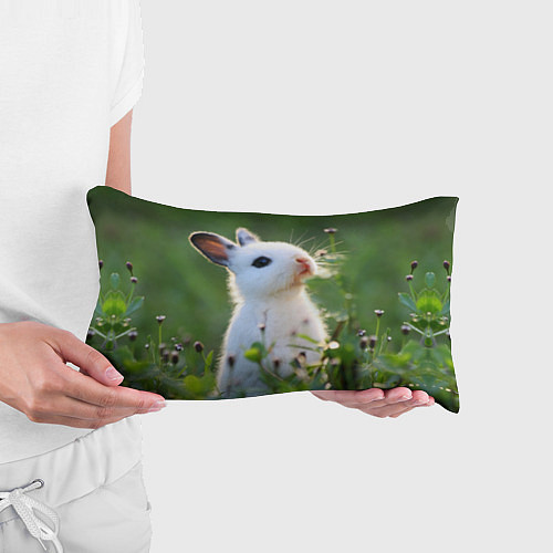 Подушка-антистресс Кролик малыш на лужайке / 3D-принт – фото 3
