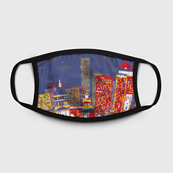 Маска для лица Зимний мегаполис, цвет: 3D-принт — фото 2