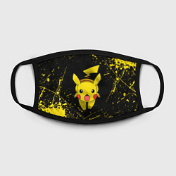 Маска для лица ПИКАЧУ БРЫЗГИ КРАСОК, цвет: 3D-принт — фото 2