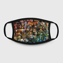 Маска для лица HEROES DOTA 2 ПЕРСОНАЖИ ДОТА 2, цвет: 3D-принт — фото 2