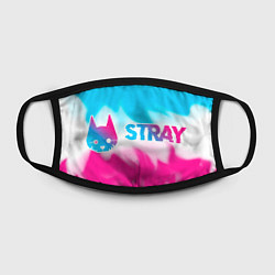 Маска для лица Stray neon gradient style: надпись и символ, цвет: 3D-принт — фото 2