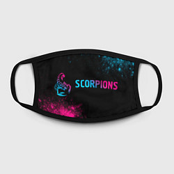 Маска для лица Scorpions - neon gradient: надпись и символ, цвет: 3D-принт — фото 2