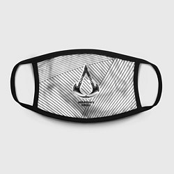 Маска для лица Символ Assassins Creed на светлом фоне с полосами, цвет: 3D-принт — фото 2