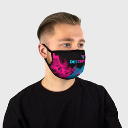 Маска для лица Destiny - neon gradient: символ сверху, цвет: 3D-принт