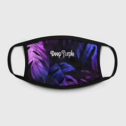 Маска для лица Deep Purple neon monstera, цвет: 3D-принт — фото 2
