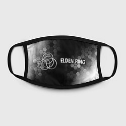 Маска для лица Elden Ring glitch на темном фоне: надпись и символ, цвет: 3D-принт — фото 2