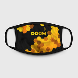 Маска для лица Doom - gold gradient: символ сверху, цвет: 3D-принт — фото 2