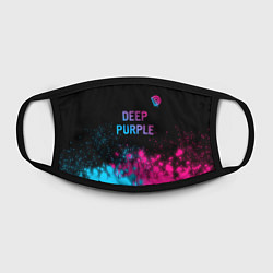 Маска для лица Deep Purple - neon gradient посередине, цвет: 3D-принт — фото 2