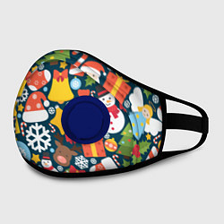 Маска с клапаном Новогодний набор, цвет: 3D-синий — фото 2