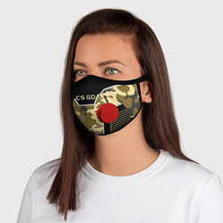 Маска с клапаном CS:GO Khaki Camo, цвет: 3D-красный