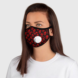 Маска с клапаном Cyberpunk 2077: Samurai Pattern, цвет: 3D-белый