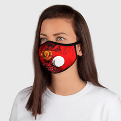 Маска с клапаном Manchester United, цвет: 3D-белый