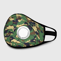 Маска с клапаном Камуфляж: лесной, цвет: 3D-белый — фото 2