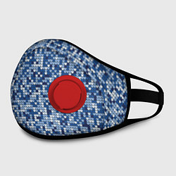 Маска с клапаном ВЯЗАНЫЙ КАМУФЛЯЖ, цвет: 3D-красный — фото 2