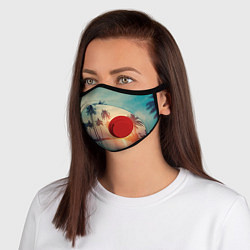 Маска с клапаном Пальмы, цвет: 3D-красный