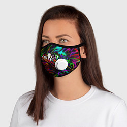 Маска с клапаном CS GO КС ГО, цвет: 3D-белый