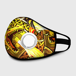 Маска с клапаном CS GO DRAGON LORE, цвет: 3D-белый — фото 2