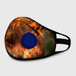 Маска с клапаном Огненная лиса, цвет: 3D-синий — фото 2