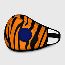 Маска с клапаном Текстура тиграtiger, цвет: 3D-синий — фото 2