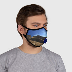 Маска с клапаном Dust2 full 3d 4k, цвет: 3D-синий — фото 2