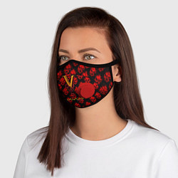Маска с клапаном Samurai cyberpunk, цвет: 3D-красный