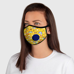 Маска с клапаном Emoji, цвет: 3D-синий