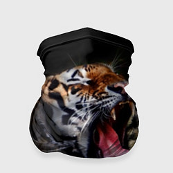 Бандана-труба Оскал тигра, цвет: 3D-принт