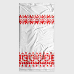 Бандана-труба Славянский орнамент (на белом), цвет: 3D-принт — фото 2